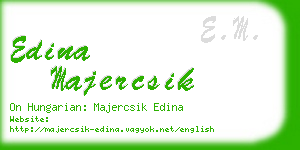 edina majercsik business card